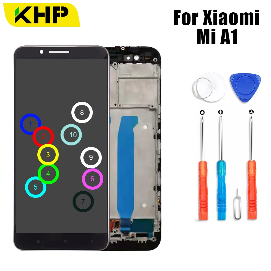 2019 KHP AAAA Оригинальный ЖК дисплей для Xiaomi A1 сенсорный экран дигитайзер Замена