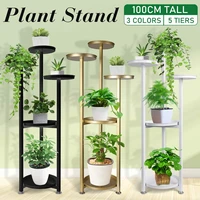5 tiers plant stand flower holders living room display shelf furniture balcony decoration flower stand with floor protection mat