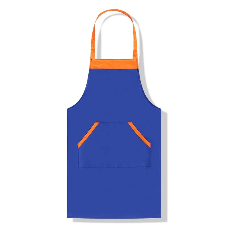 

Watertight peach color matching waterproof Household Kitchen Apron fruit shop coffee shop work clothes wholesale logo