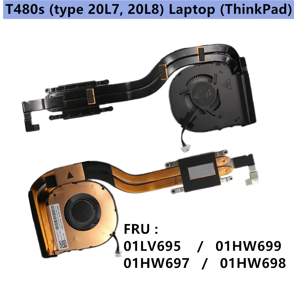 

For Lenovo Thinkpad T480S CPU cooling Radiator Heatsink Fan FRU 01LV695 01HW699 01HW697 01HW698