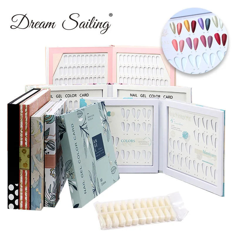 60/80/160 colors Nail Tips Display Show Book Board swatch Art Gel Polish Color Card Chart Palette Varnish Practice Manicure Tool