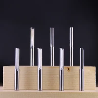 1pc 4mm6mm shank 2 flute straight end mill carbide cnc router bit wood engraving slot milling cutter