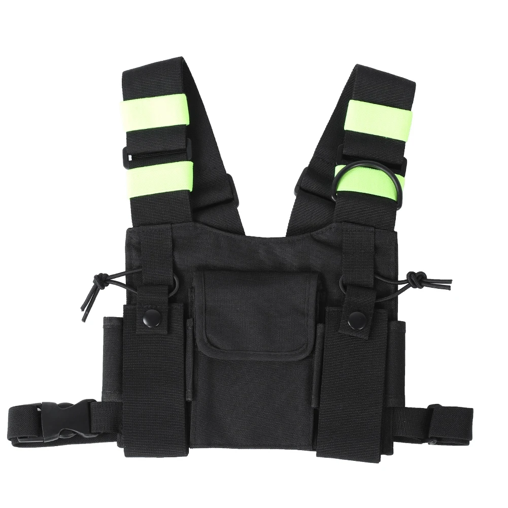 

Reflective Band Chest Harness Front Pack Pouch Holster Carry Case for UV-5R/82/9R/XR