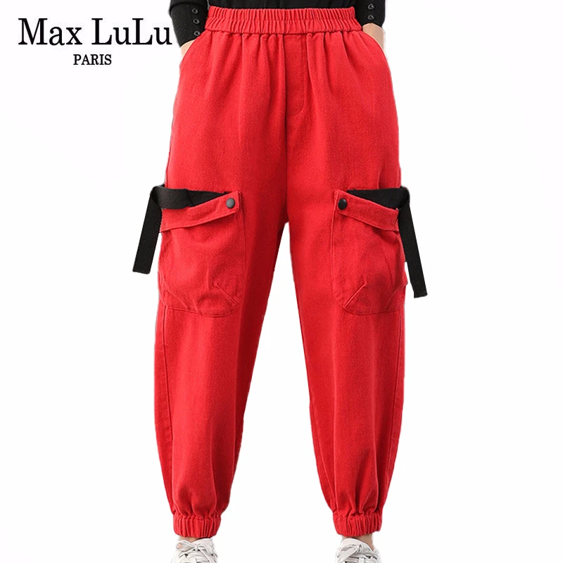 Max LuLu Новинка 2020 весенние модные женские Винтажные эластичные джинсы