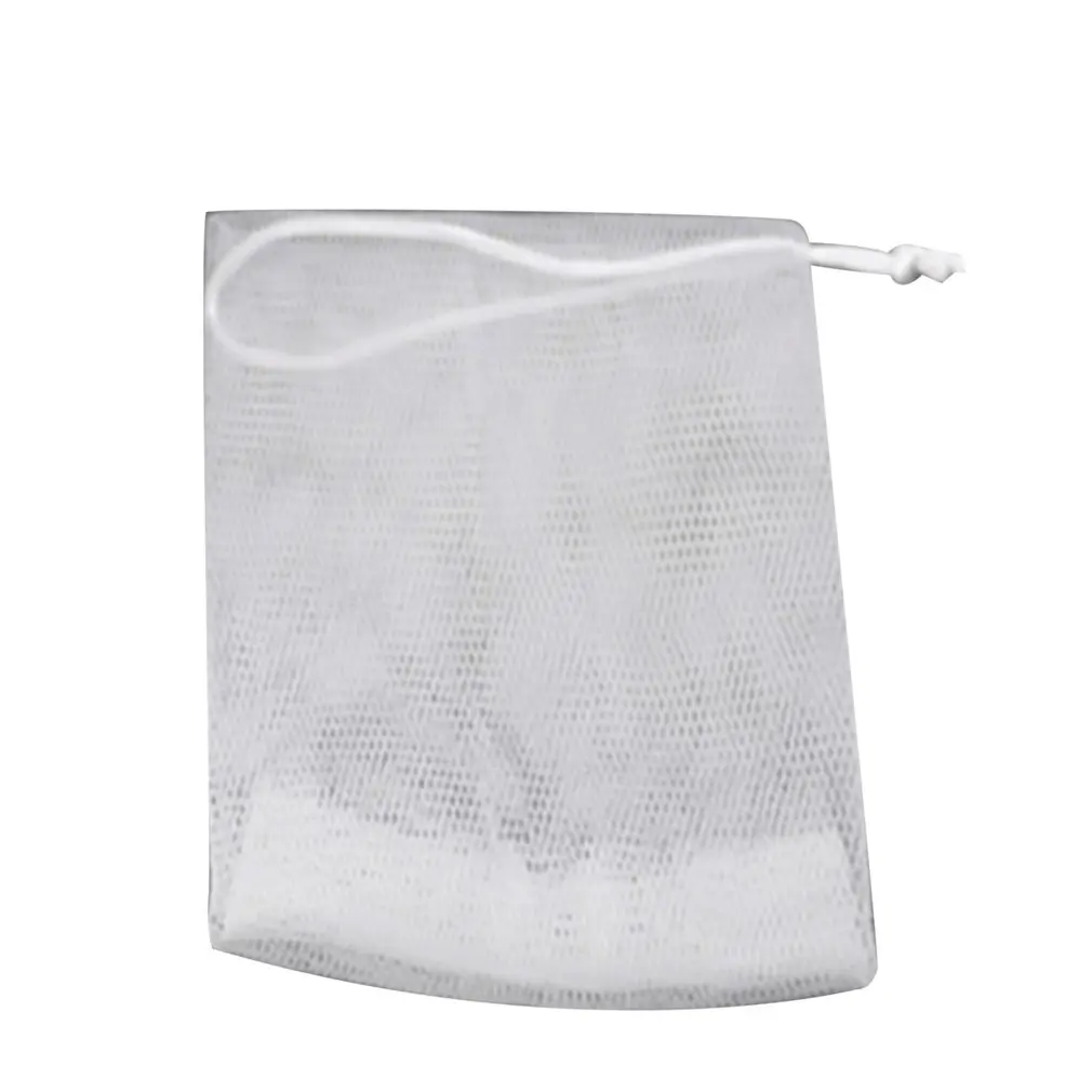 

Handmade Soap Foaming Net Soap Cleansing Foaming Net Bag Facial Cleanser Foaming Bags 150*95Mm White