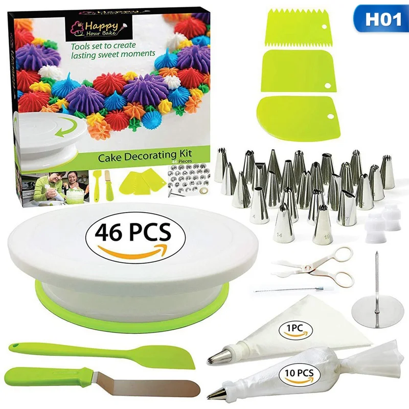 Инструменты для украшения торта наборы трубопроводов 46 шт. многоразовый