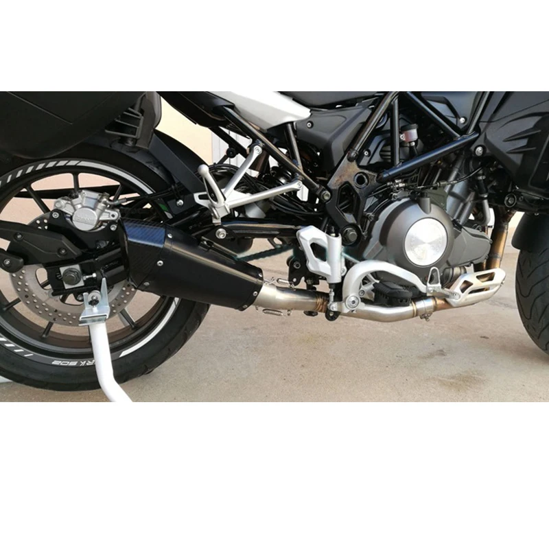 

For Benelli 502C Stainless Steel Exhaust System Mid Link Pipe Modified Connecting Tube Slip On 51mm Muffler Motorcycle