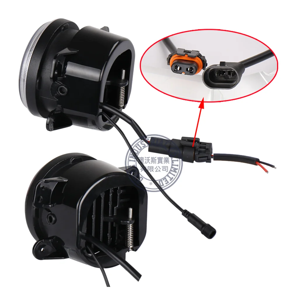 4 Inch Round Led Fog Lights RGB Angel Eyes and White DRL Phone App Control for Jeep Wrangler JK 2007-2015 | Автомобили и