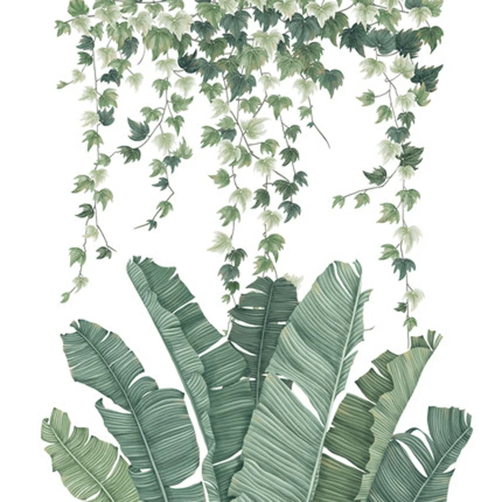Tropical Leaves Green Plant Wall-Sticker Vinyl Decal Home Room Art Mural Decors | Дом и сад