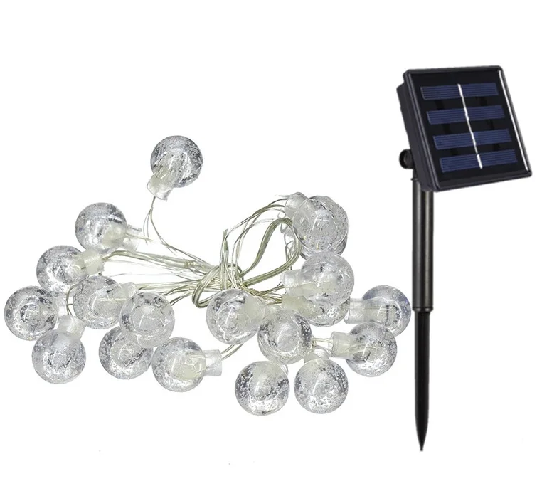 

brand new Globe led Solar String Lights 9.5m 50LED Crackle Ball Outdoor, 8 Modes Fairy Lights Warm White Indoor Decorative
