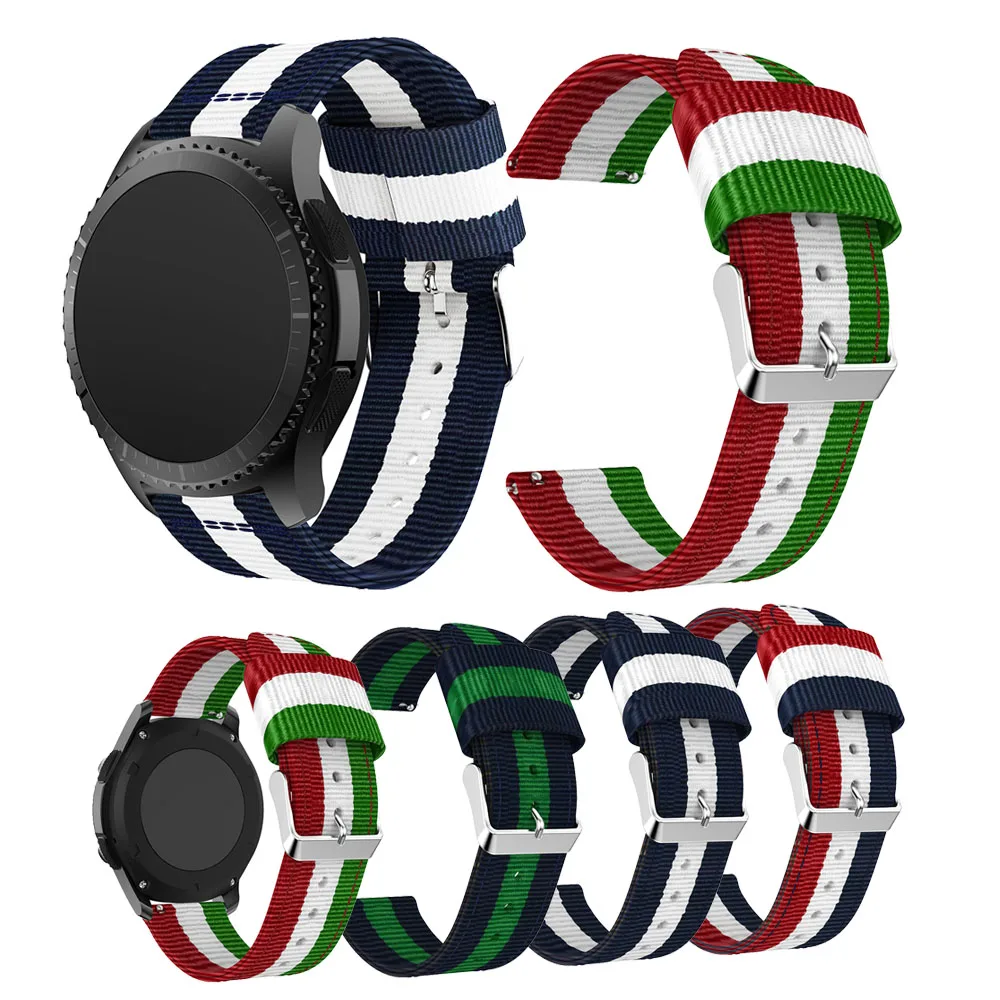 Ремешок нейлоновый для Samsung Galaxy Watch 46 мм регулируемый браслет Gear S3 New Frontier/Classic 22 |
