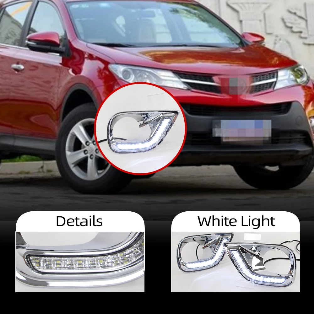 Автомобильная проблесковая 1 комплект для Toyota RAV4 2013 2014 2015 2016 светодиодный DRL
