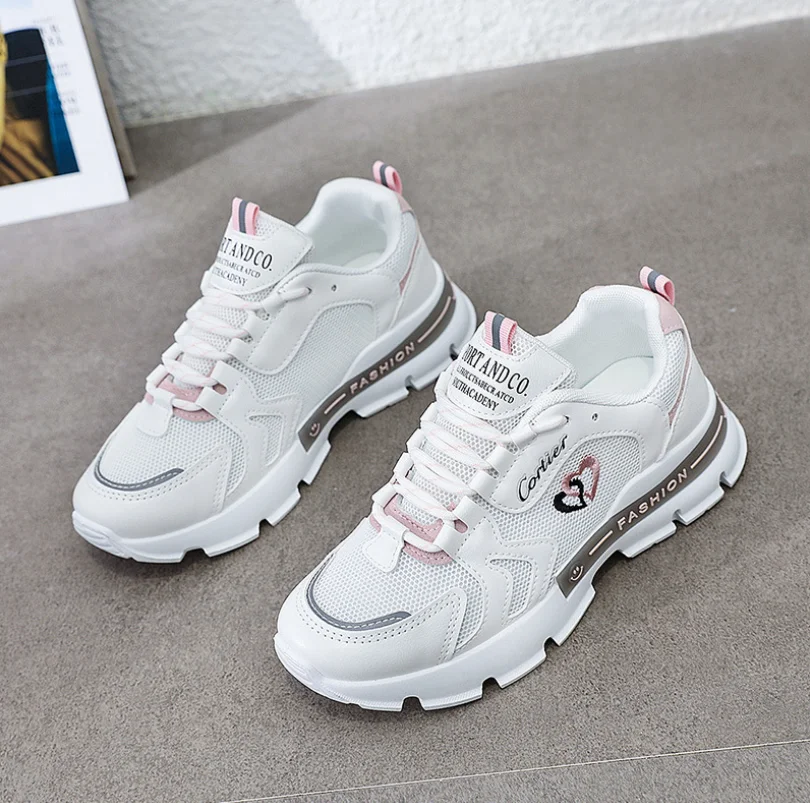 

Women's Shoes 2021 New Autumn Breathable Mesh Shoes Spring And Autumn Color Matching Female Sports Casual Shoes Tenis Feminino