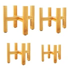 Подставка для цветочных горшков, деревянная, на четырех ножках, цветочный горшок для суккулентных растений см