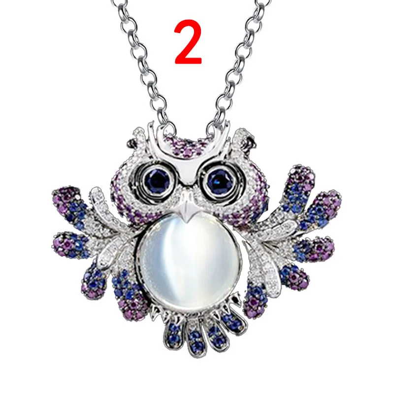 ожерелье бижутерия чокер цепочка на шею женская Модное с совой серебряное