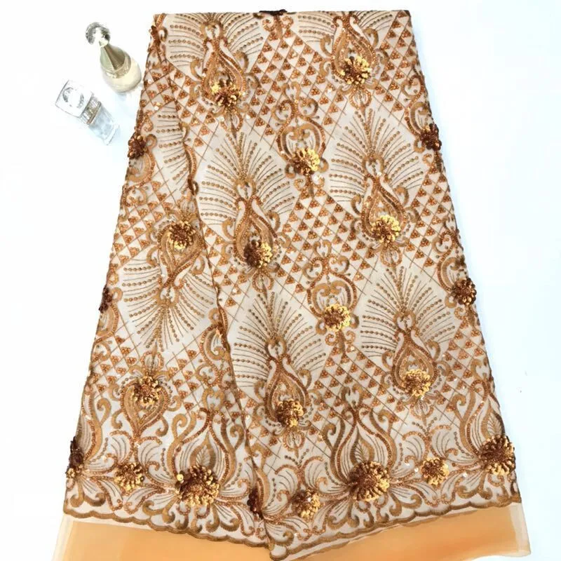 Блестящая африканская кружевная ткань 2020 зеленая Высококачественная