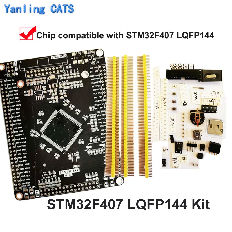 STM32F4 плата обнаружения Arm Cortex M4 для самостоятельной сварки STM32F407 417 LQFP144 Pin MCU SWD Jtag