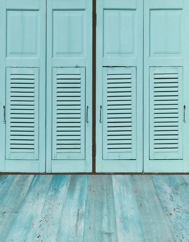 5x7FT винтажный Аквамарин деревянные дверные ручки деревянный пол на заказ