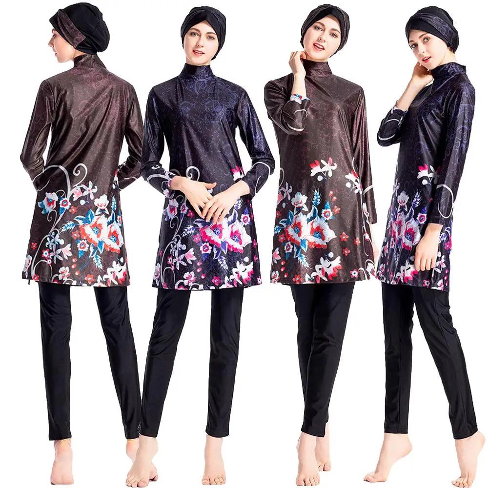 Мусульманский купальник женский спортивный с длинным рукавом одежда для купания