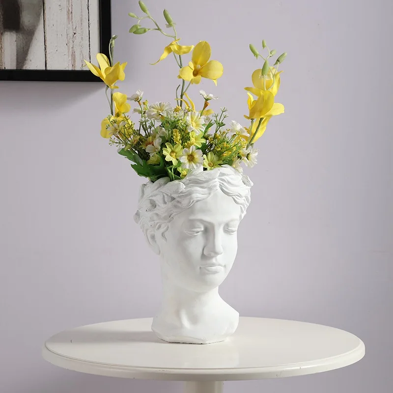 

Venus Goddess Flower Pot Head Decoration Resin Statue Nordic Simple Home Decoration Resin Crafts