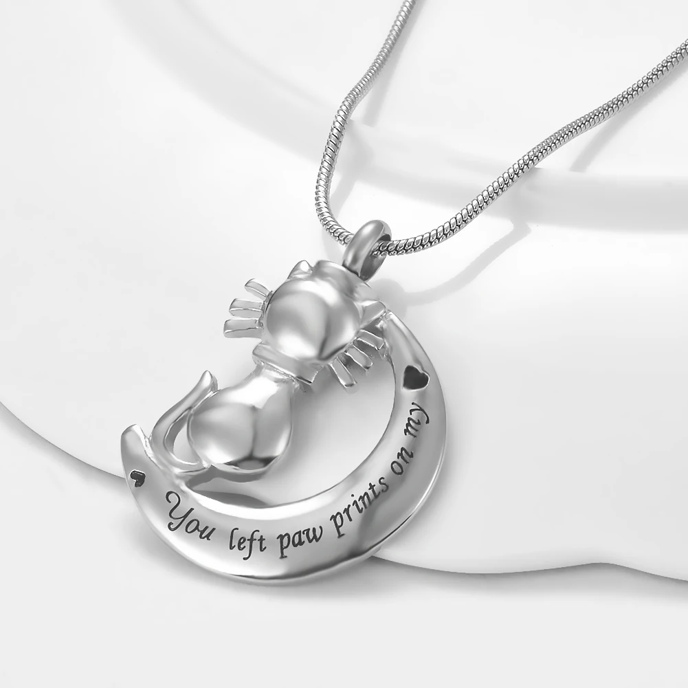 

Urn Necklace for Ashes Stainless steel cremation Pendant Jewelry Cat/Dog Pet Loss Memorial Gift