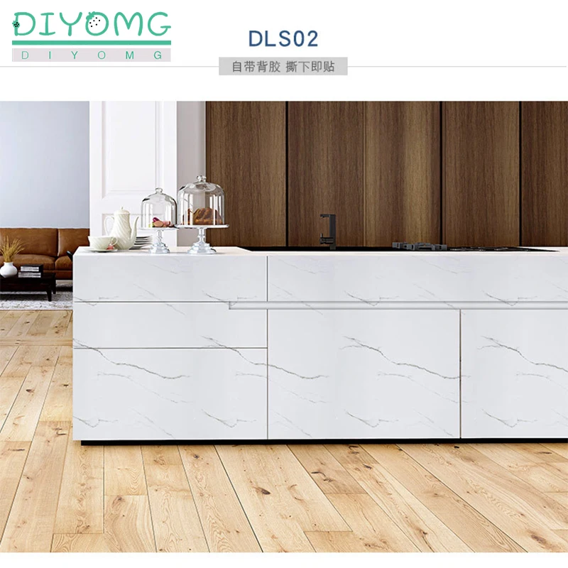 marble aluminum foil kitchen stickers oil proof waterproof self adhesive wallpaper pvc bathroom wall stickers contact paper film free global shipping