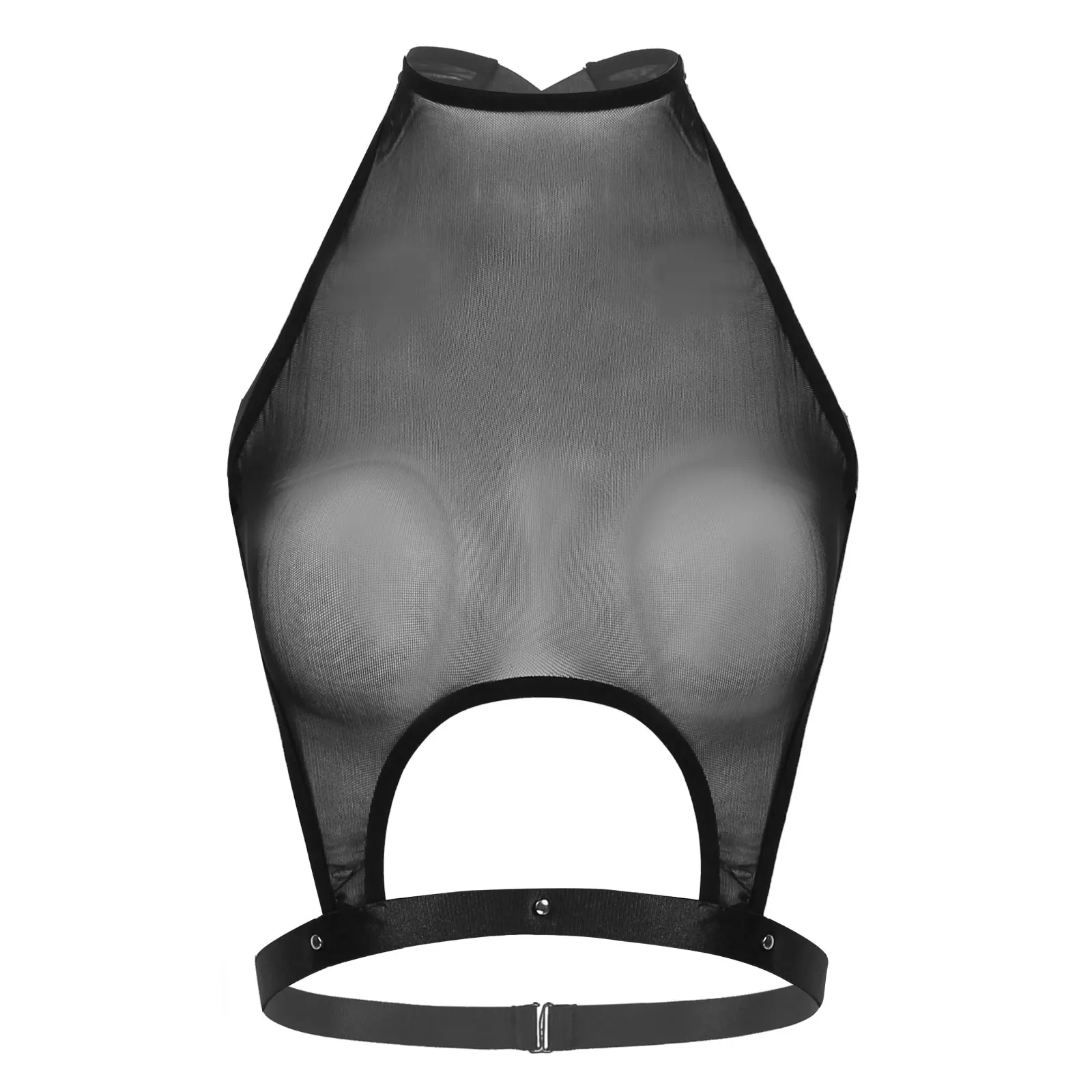 Женское нижнее белье прозрачные сетчатые топы с регулируемой спинкой и