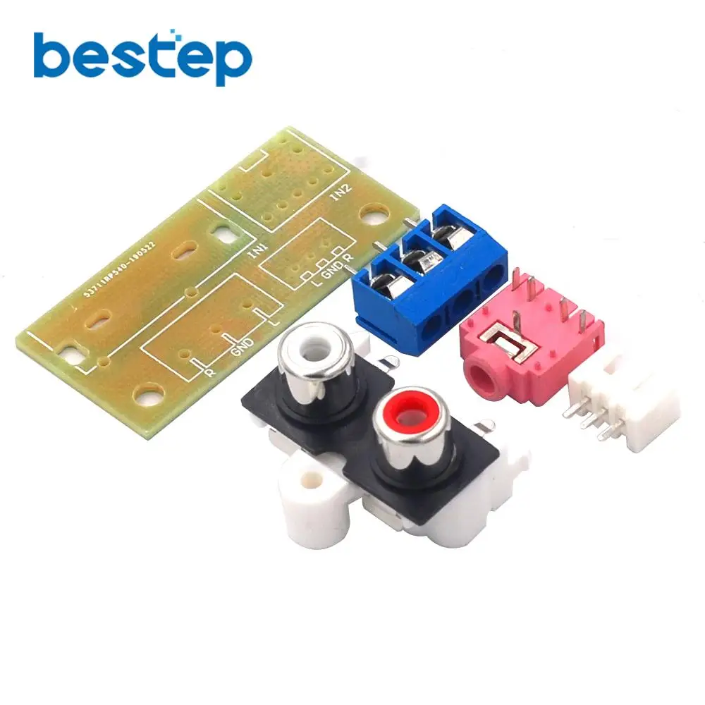 Комплект для самостоятельной сборки плата аудиовыключателя RCA 3 5 мм блок