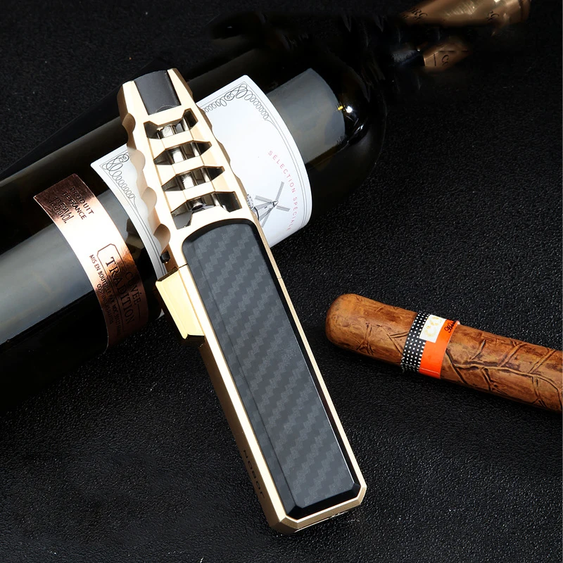 jobon upscale jet turbo lighter fixed flame metal super firepower 1300c kitchen field bbq gadgets for men free global shipping