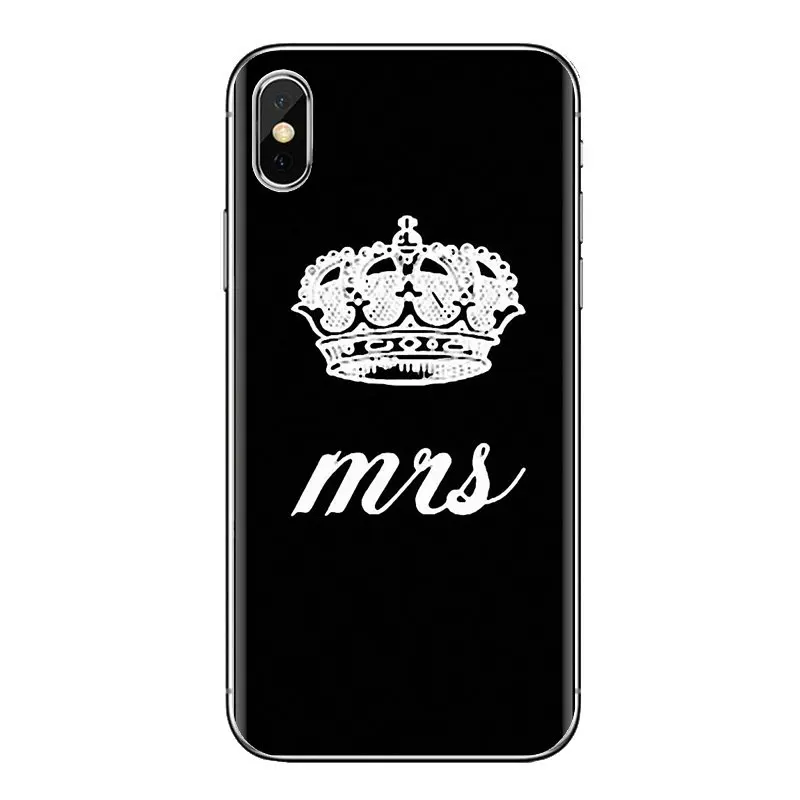 Прозрачный мягкий чехол для Samsung Galaxy S3 S4 S5 Mini S6 S7 Edge S8 S9 S10 Plus Note 3 4 5 8 9 King Queen 01 |