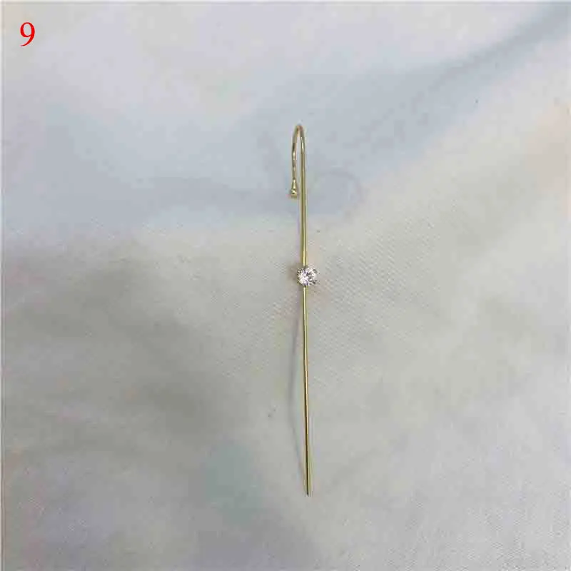 Piercing Earring Crystal Crawler Hook Hip Hop Stud Ear Jewelry Geometric Wrap | Украшения и аксессуары