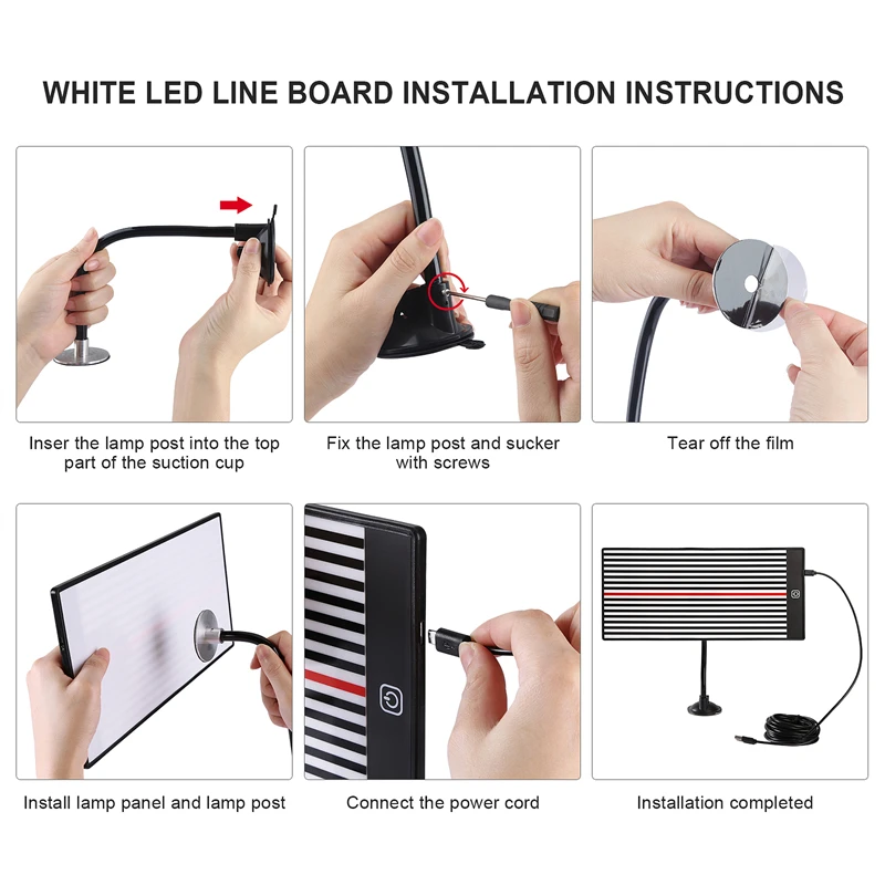 

FLY5D Line Board PDR Tools Dent Wire Board LED Dent Reflector Lamp Repair Tools Car Body Depression Repair Reflection Light