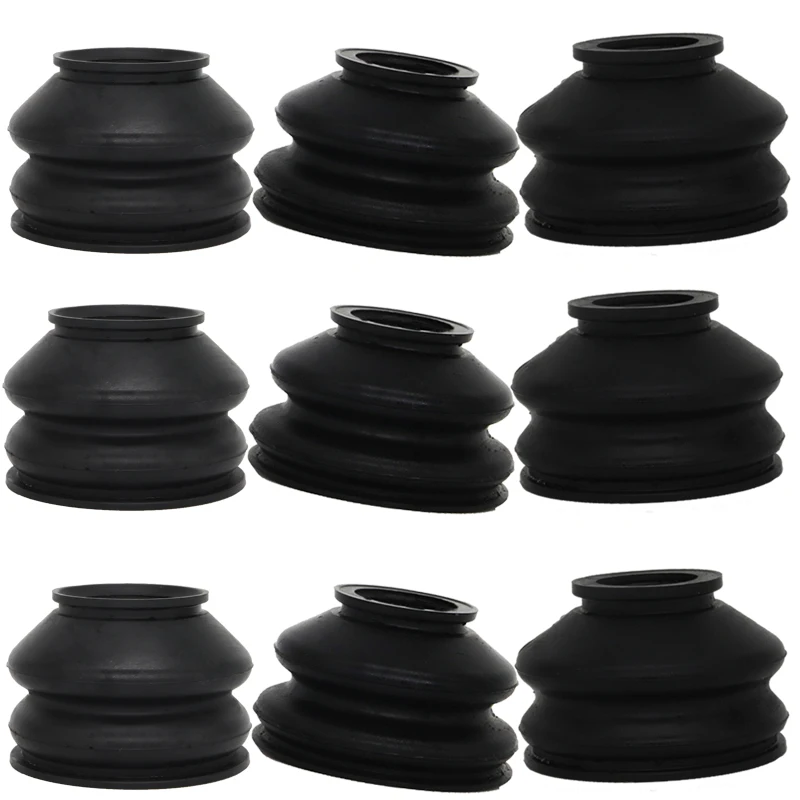 

9x Rubber Automotive Motorcycle Ball Joint Rod Suspension Steering Boot Dust Cover Control Arms Head ATV Quad Go Kart Protection