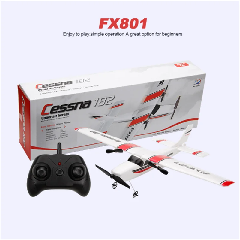 FX801 высокотехнологичный пульт дистанционного управления планер RC Cessna 182 flight fixed wing fall-proof collision aircraft RC самолет Летающий игрушка DIY