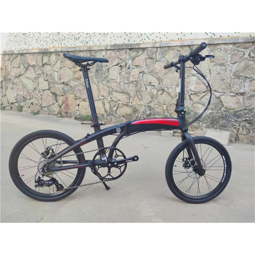 

20-дюймовый велосипед, рама из алюминиевого сплава, двойной дисковый тормоз, складной велосипед SENSAH 10-speed, 9-скоростной городской велосипед ...