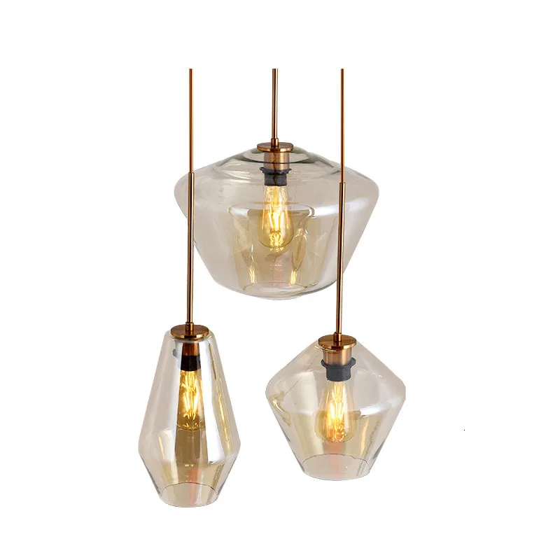 Янтарная потолочная лампа для паба современное светодиодное освещение