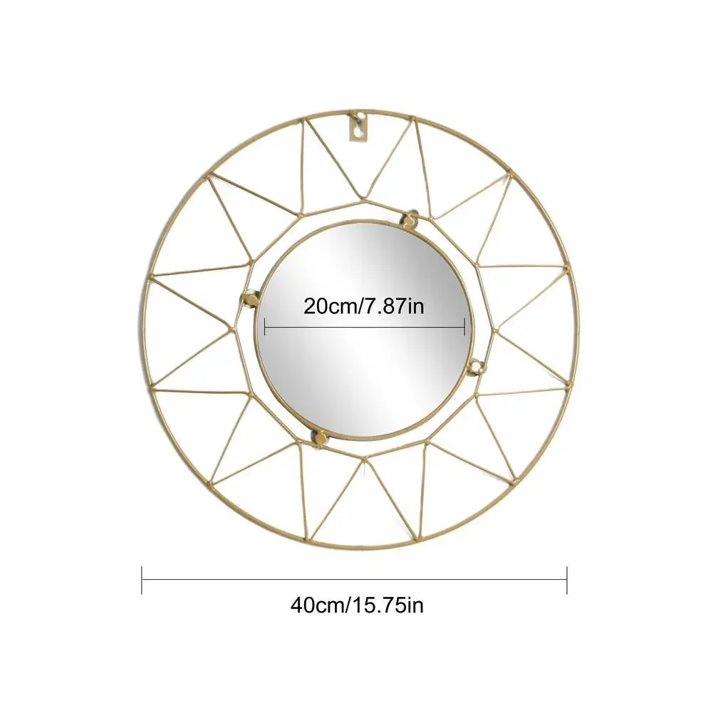 Скандинавском стиле металлическое Золотое зеркало Настенное подвесное для