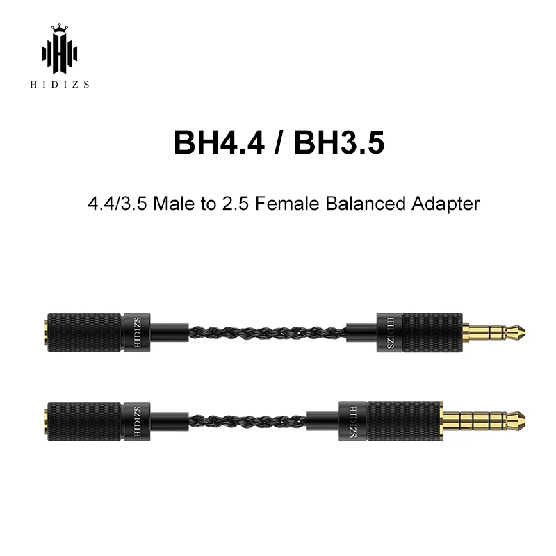 HIDIZS BH4.4 BH3.5 4,4/3,5 штекер 2,5 женский сбалансированный адаптер для 4,4/3,5 мм интерфейс аудио выход и 2,5 мм Интерфейс IEM
