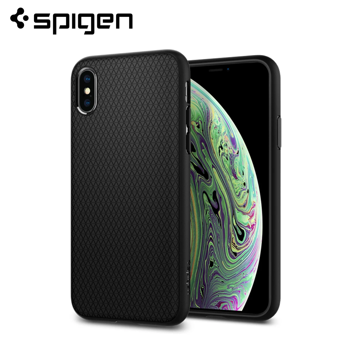 Чехол-накладка Spigen Liquid Air для смартфонов Apple iPhone X XS XR Max матовый черный - купить по