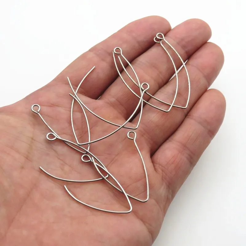 

10pcs 0.8mm*30/40mm Stainless Steel Earring Hook DIY Jewelry Accessories