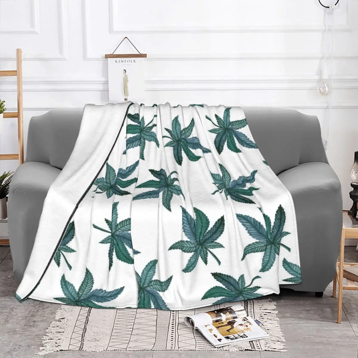 

Одеяло в виде листьев марихуаны, многофункциональное легкое тонкое покрывало для постельного белья, уличное постельное белье