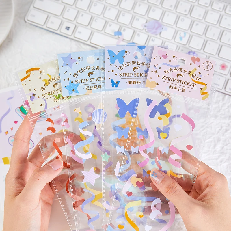 

Ribbon stickers for Car Luggage Suitcase Decor for Children Computer Notebook DIY diary Bullet decoration album scrapbooking