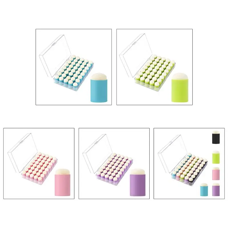

40 Pack of Finger Sponge Daubers with Storage Case for Painting Art Ink Crafts