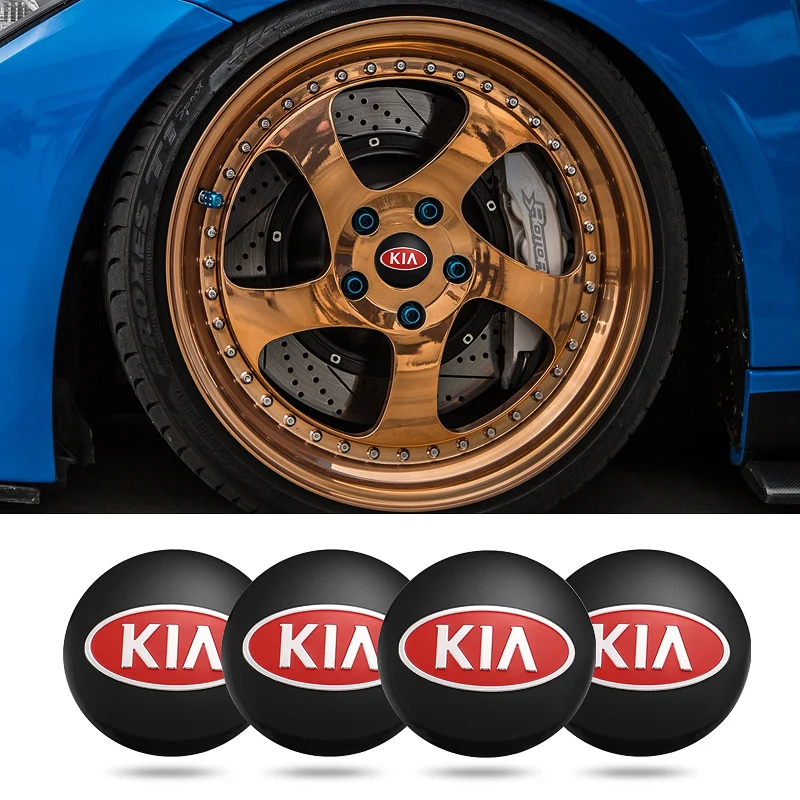 Наклейки на центр ступицы колеса для KIA Rio Optima Sportage Ceed Soul Picanto Venga Sorento Forte Spectra 4 шт.