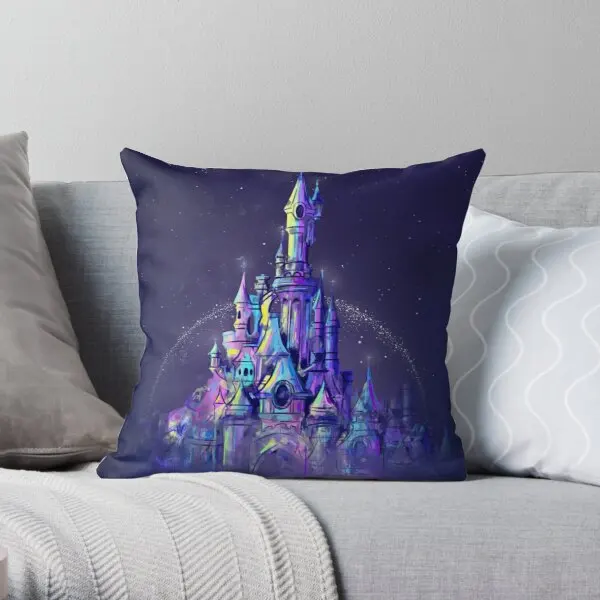 

Princess Fairytale Castle Kingdom Printing Throw Pillow Cover Wedding Decorative Hotel Decor Comfort Pillows not include