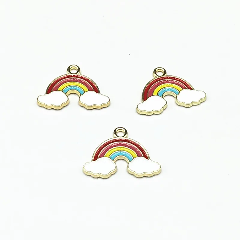 5 шт./упак. подвески для сережек с эмалью радужных облаков сделай сам поиск