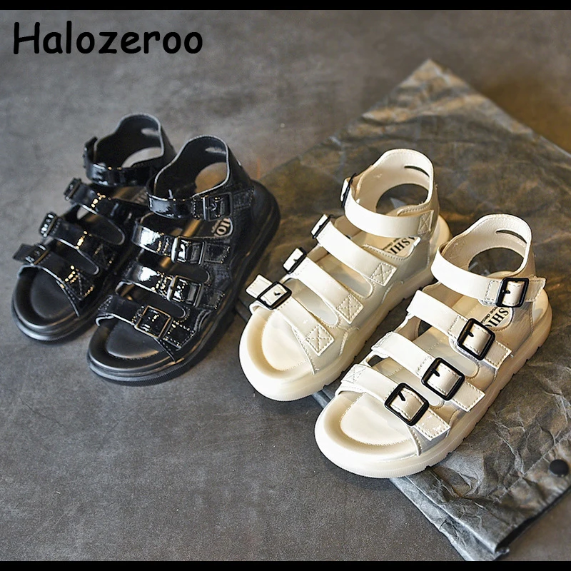 

New Summer Kids Gladiator Sandals Children Brand Shoes Baby Girls Black Beach Sandalias Dress Princess Sandals Soft Shoes 2021