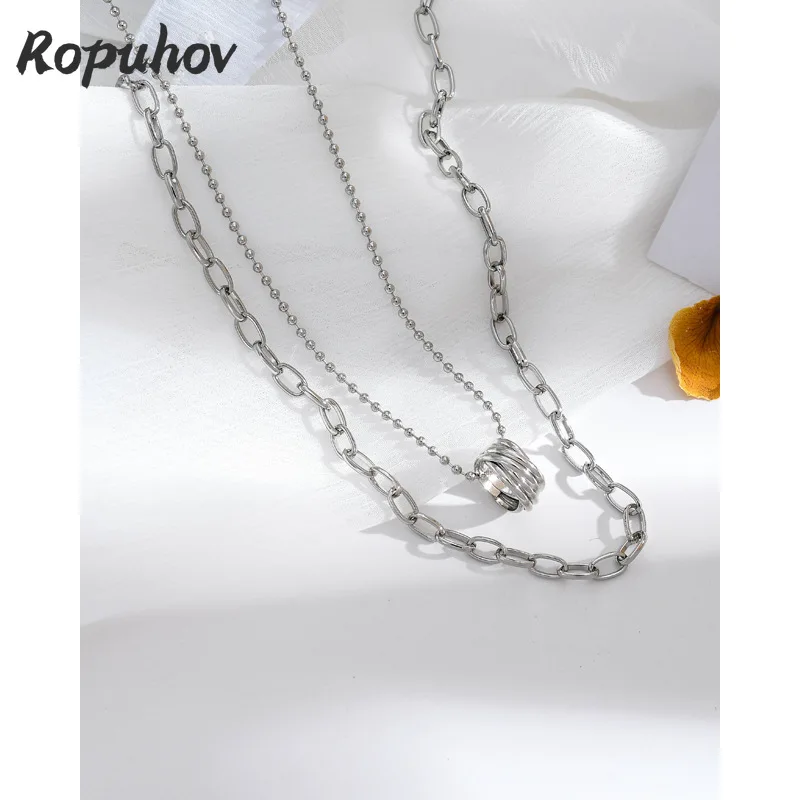 Новинка 2021 модное корейское колье ROPUHOV ZA в стиле хип-хоп для мужчин и женщин