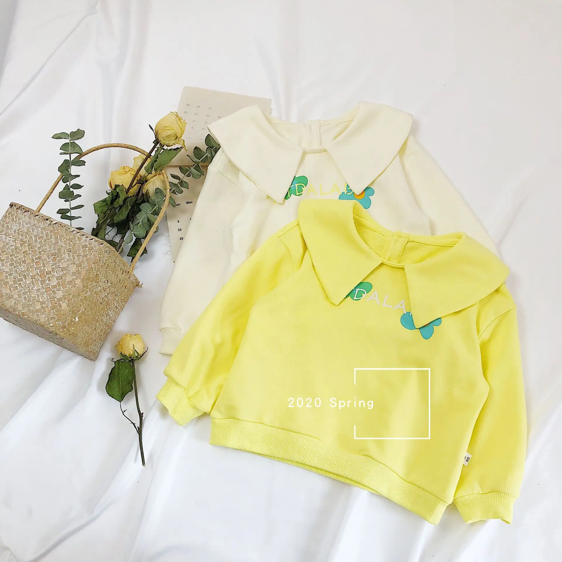 

Spring Toddler Girls Shirts Korean Flowers Long Sleeves Tops for Girl Kids Clothing 2 3 4 5 6 Years Child Tshirts Baby Tees 2020