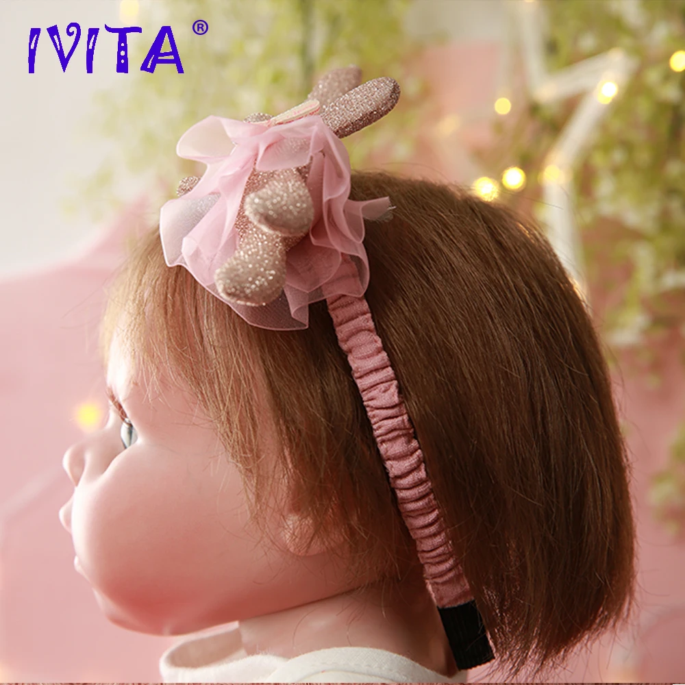 IVITA DS1812 полностью силиконовая кукла-Реборн, Реалистичная виниловая кукла для новорожденных принцесс с посаженными волосами, Игрушки для маленьких девочек для детей